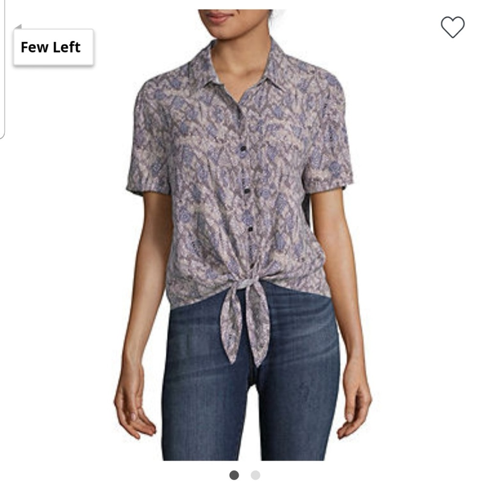 Arizona Jean Company Patterned Button-Down Shirt